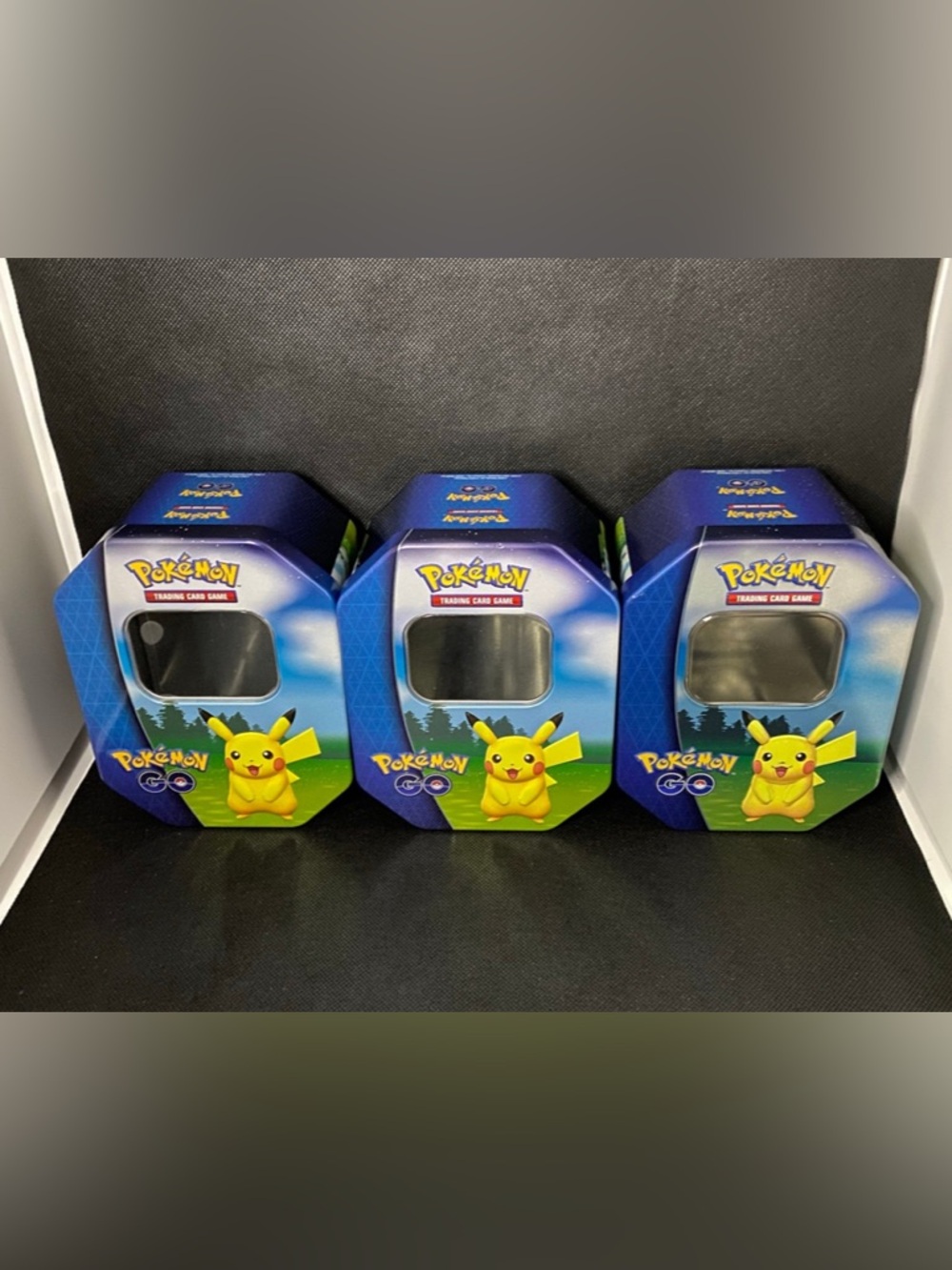 3 EMPTY Pikachu Blissey Snorlax Pokemon Go Tins Lot